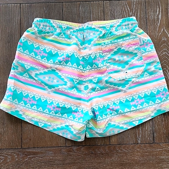Chubbies Teal Geometric Swim Shorts Mens Medium - Picture 5 of 5